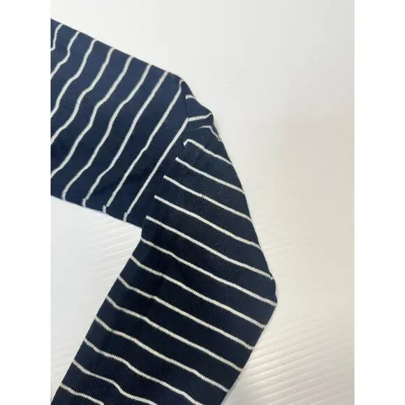 Banana Republic Silk Cashmere Striped Sweater Navy White Women’s Small Nautical - Picture 14 of 15